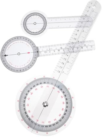 SHINEOFI 3 Pezzi Goniometri Medici Righello Angolare Portatile per Misurazioni Accurate Strumenti Essenziali per Professionisti Sanitari e Studenti Facile da Trasportare Uso