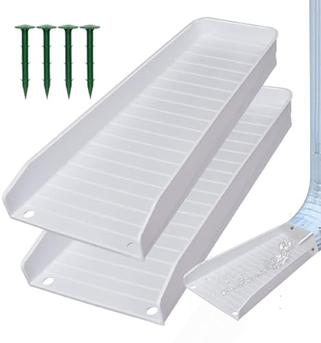 Bandeja de salpicaduras para canalón de lluvia, desviador de boquilla hacia abajo, cubierta de drenaje, deflector de flujo de tierra, base de suelo, protección del suelo, paisaje al aire libre, techo