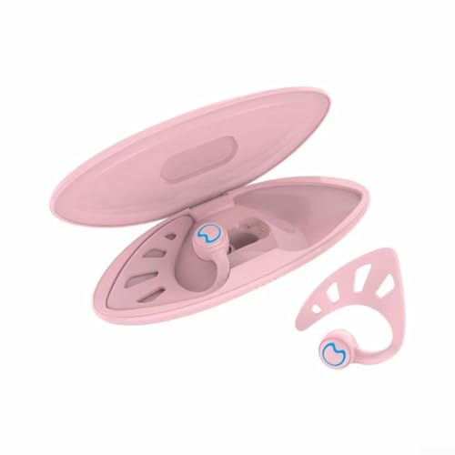Elf Écouteurs sans fil à dents bleues avec écran LED, double microphone, réduction du bruit, étanchéité IPX7 (rose)