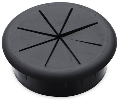 passacavo per scrivania, passacavo 8 passacavi da scrivania 50/60 mm, organizer for cavi, copriforo for for mobili ufficio(Black,60mm)