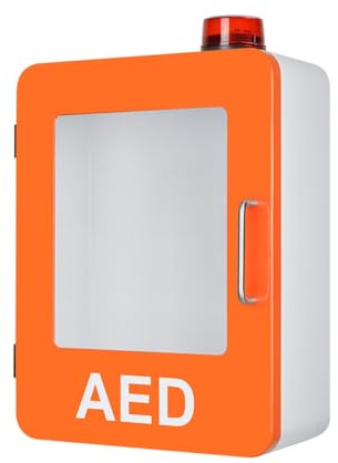 Armadietto per defibrillatore AED, Armadio porta defibrillatore a parete, scatola di allarme for cardiaco in plastica con sistema e doppio interruttore controllo