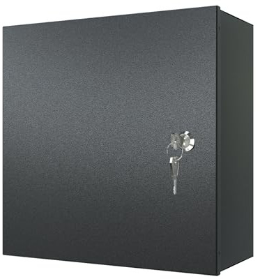 Stalflex Externer Verteilerkästen 300x300x140mm - Schaltkasten aus Stahl - verteilerkasten aufputz, Wasserdichte Box und staubdicht - Schrank mit Schloss und zwei Schlüssel