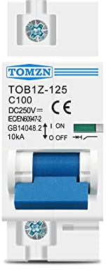 Disjoncteur 1P DC MCB 80A 100A 250V disjoncteur for système PV batterie interrupteur principal(125A)