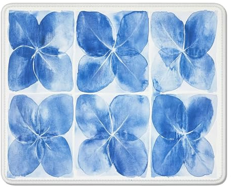 Alfombrilla Ratón con Bordes Cosidos, Mouse Pad con Motivos 15 x 20 cm, Base Antideslizante y Superficie Impermeable, Seguimiento Preciso para Ratón Óptico, Láser y Gaming - Azul & Abstracto XS#256