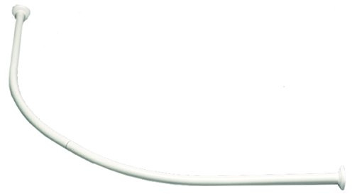 Sealskin Duschdraperistång Rondalux kvartscirkel i aluminium, diameter 28 mm, vit, 90 x 90 cm