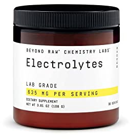 BEYOND RAW Chemistry Labs Electrolytes Powder, Lab Grade, Gluten Free, Sugar Free Electrolyte Drink Mix, Supports Performance and Hydration, 30 Servings