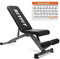 RitFit Verstellbare/faltbare Hantelbank für Zuhause, Fitnessstudio, Gewichtheben und Krafttraining – Bonus-Workout-Poster mit 35 Gesamtkörperübungen (Version 2020), Sliver/Black
