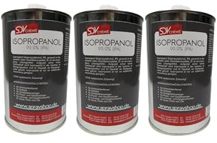 SDV Chemie Isopropanol Isopropylalkohol IPA 2-Propanol 99,9% 3x 1 Liter 1000ml 3L Cleaner