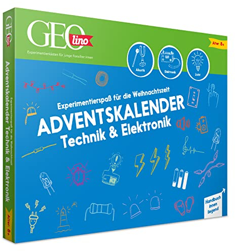 FRANZIS GEOlino Adventskalender 2020 | 24 spannende Experimente aus der Technik und Elektronik | Ab 8 Jahren: Experimentierspaß für die Weihnachtszeit