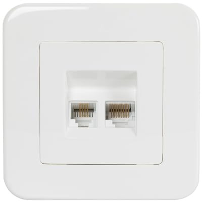 Prise RJ45 Internet+ RJ11 Téléphone Classic Argent