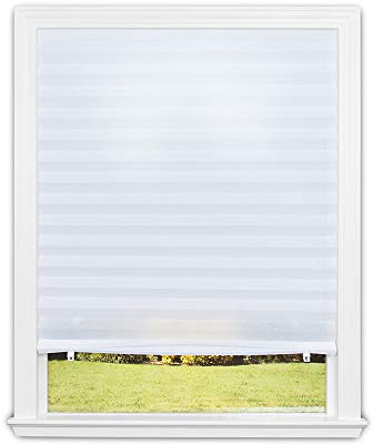 Redi Shade No Tools Original Light Filtering Pleated Fabric Shade White, 48 W x 72 L, 2 Pack