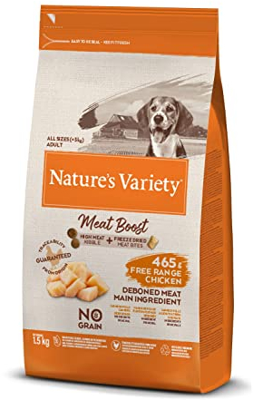 Nature's Variety Meat Boost Complete Dry Food Free Range Chicken for Adult Dogs - 1.5 Kg