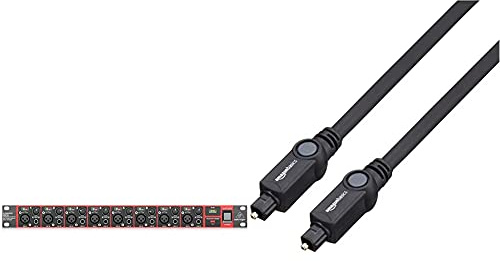 Behringer Ultragain ADA8200 Wandler & Amazon Basics Toslink Optisches Digital-Audiokabel, 1 m