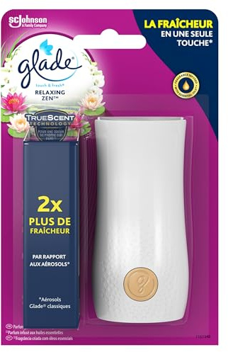 Glade Touch & Fresh Diffusor – sofortige Frische – beseitigt Gerüche – mit ätherischen Ölen – Relaxing Zen – 1 Diffusor + 1 Nachfüllpack
