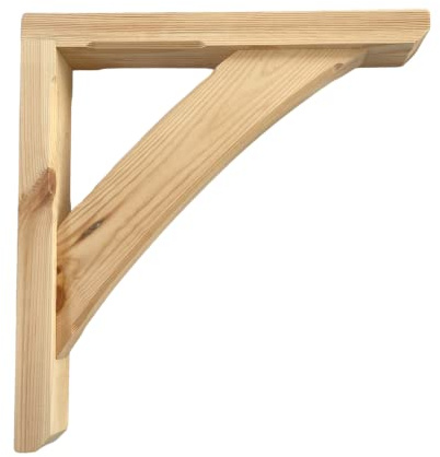 Timber Gallows bracket 400mm x 435mm Curved Brace Mortice and Tenon Jointed