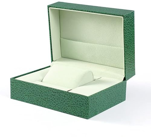 ROUHO Clamshell Uhrenboxen Holz Uhrenhalter Schmuck Vitrine Leder Uhren Aufbewahrungsbox für Rolex Deepsea Daytona