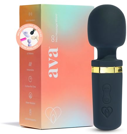 Ava Vibrator Sex Toys – Battery Life Ranging 1.5-6 Hours | Water Resistant Body Safe Silicone | Clitoral Vibrators Couples Sex Toy with Multi Patterns & speeds Vibrator for Women - Mini Black