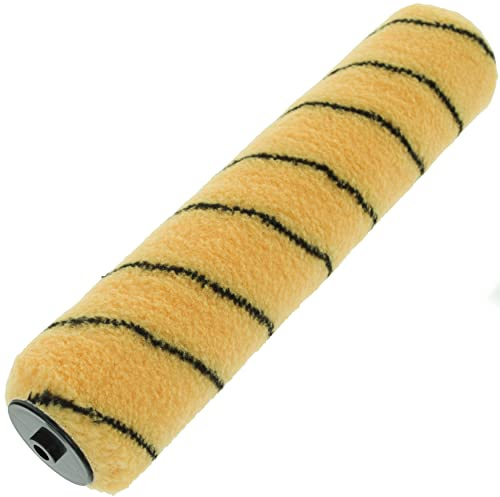 Coral 41454 Max Coat - Rodillo de pintura para paredes, techos, tela tejida de pelo medio, emulsión, comercio de rayas de tigre de 12 pulgadas