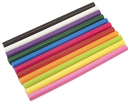DHAEY Heißklebesticks Farbig, 20 Stück Heißklebestifte, weiß, rosa, 11 mm, Selbstklebender Klebestab for Klebepistole, Bastel-Reparaturwerkzeug, Heißklebestifte