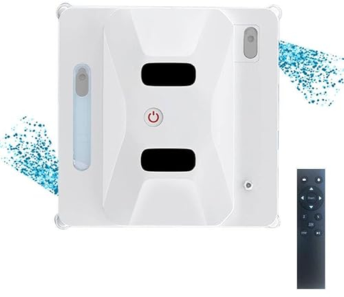 QJJML Limpiacristales Doble Cara Pulverizador de Agua, 2800pa Anti-caída Robot Eléctrico Limpiacristales Auto Robot Limpiacristales