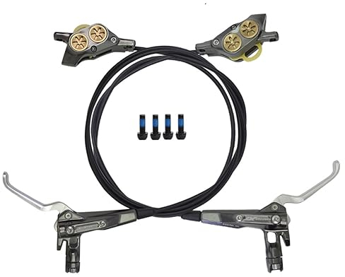 FukkeR Fahrrad Öldruckbremse Bremse Vorne Hinten 850mm/1500mm MTB Aluminium Hydraulisches Scheibenbremsen Mit PM Caliper Adapter Für 160mm/180mm Rotoren