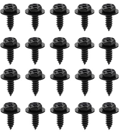 Dickno 20 PCS Car Fender Liner Screw Bolt, Automotive Bumper Mud Flaps Wheel Wells Screws Bolts 90159-60498 Compatible with Tacoma, Tundra, Highlander, RAV4, Prius, ES300h, GS350