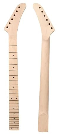 E-Gitarrenhals, 25,5 Zoll, 24 Bünde, Ahorn-Bananenkopf, Punkteinlage Für Anschrauben Gitarre Nacken Ersatzteile