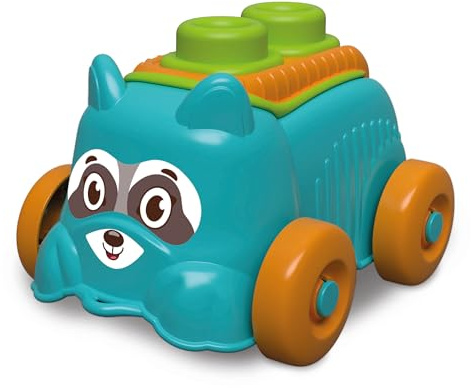 Clementoni Sensorisches Waschbär Auto 17488 – Soft Clemmy Spielzeug mit weichen Bausteinen – Für Babys & Kleinkinder ab 6 Monaten – Waschbar & sicher – Geschenkidee zum 1. Geburtstag