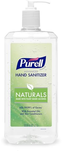 Purell Naturals Hand Sanitizer Gel, Pump Bottle 1ct x 1 L - 3280-04-CMR