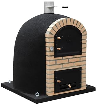 MOVELAR - Forno a legna, da costruzione esterna, modello CALDERA BANDAMA, 800 x 110 x 110 cm, isolato con sughero e 3 copertine in ceramica