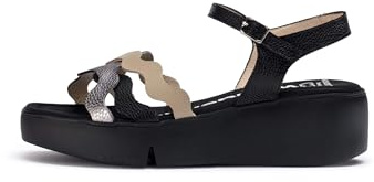 Wonders Sandalias Andy Negras para Mujer Metalizados 39