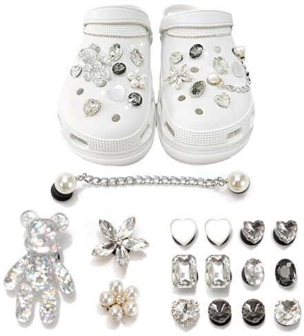 FreeSkill Schuh Charms – Bunte Schuh-Anstecker für Kinder & Damen, PVC-Stecker Set zur Schuhdekoration, DIY Deko-Accessoires für Clogs, Blumen Deko zum Personalisieren & Gestalten