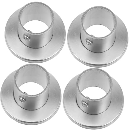 Alipis Douille pour Barre Porte-Serviettes 4 Pièces Acier Inoxydable Rond | Montage Facile, Support Épais et Stable, pour Barre de Penderie et Tringle de Placard