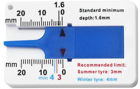 Calibro Di Profondità Pneumatico - Righello E Strumento Di Misura Di Spessore Del Nastro Cuscinetto Automobile Per Auto, Moto, Camion, Caravan, Ro