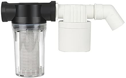 Wasserpumpensieb, Qiufa 1 Stück 1/2 Zoll 3/4 Zoll 1 Zoll Kunststoff-Schwimmerventil und Filter, Nylon-Wasserpumpenfilter, automatisches Wasserstandsregelventil for Solarwassertank/Wasserturm(3/4inch b