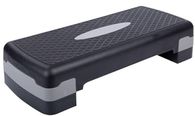 Stepper d'exercice,Step Fitness/aérobic,Stepper de Fitness pour la Maison et la Salle de Sport, adapté pour l'aérobic,Le Yoga,l'entraînement DVD –- Revêtement Antidéperant - Plastique - Gris