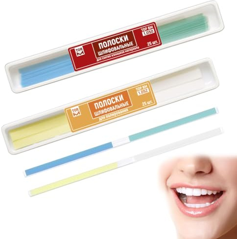 Zahnpolierpapier 50 Stück Zahn Polierstreifen 1.050 und 1.052 Zahnschleifpapier für Zwischenräume,Dental Polierstreifen zur Zahnpolitur und Reinigung der Zahnzwischenräume