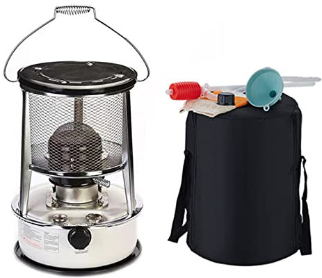 Smoke-Free Portable Kerosene Stove, Kerosene Stove Heater for Indoor, Portable Kerosene Heaters, Kerosene Burners with Wick, Oil Heaters for Outdoor Camping/6Lwhite