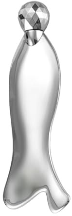 Rouleau facial en aluminium en forme de V – Masseur rafraîchissant pour le visage et le corps pour les yeux gonflés, raffermissement et relaxation de la peau, outil anti-âge léger pour le visage, le