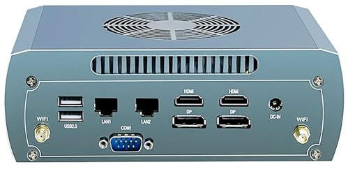 HAICOTECH Mini PC Barebone, Ryzen 7 8845HS Mini Computer, Dual 2.5G LAN 2xDDR5 2xNVMe Firewall PC Gaming Computer 4x8K WiFi6