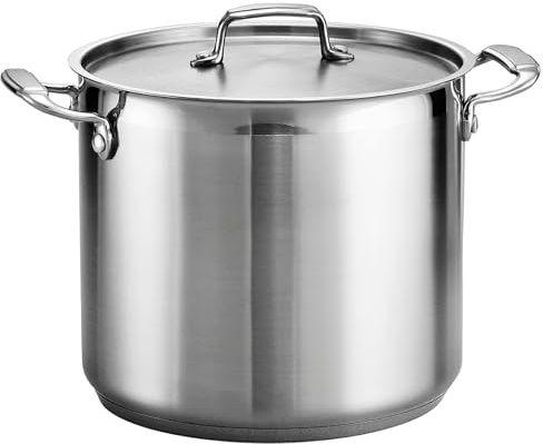 Olla Grande Con Asa Y Tapa, Con Tapa Y Tapa, De Acero Inoxidable Con Asa Y Tapa, Grande De Acero Inoxidable Ollas Rectas(30 cm Diameter - 20 Litre)