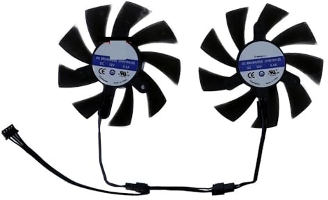 QWZOZST Ventilador para Tarjetas gráficas AFOX RX 580 570 2048SP, RTX 3070 Blanco, ETHMINER 400 para minería, 2 Unidades(CF9015H12S)