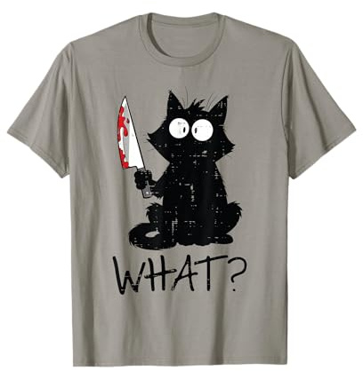 Couteau de Chat Noir Quel Costume d'halloween Amusant pour Femmes, Hommes et Enfants T-Shirt