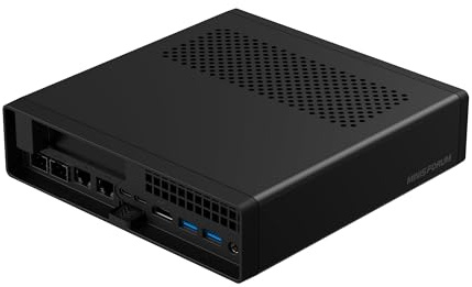 MINISFORUM Mini PC MS-A2 Barebone with AMD Ryzen 9 7945HX (16 C/32T, 64 MB L3, up to 5.2GHz), PCIe × 16, HDMI/2XUSB-C (8K@60 Hz), 2 x SFP+ 10 G,2xLAN 2.5 G,3xSSD M.2 (2280/22110/U.2),No RAM/SSD/OS