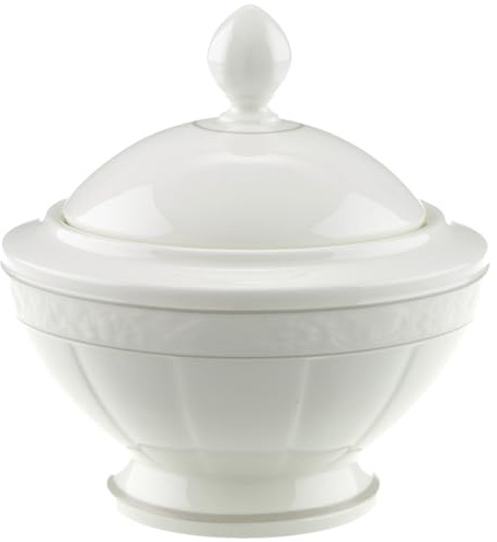 Villeroy & Boch Gray Pearl Azucarero/Mermeladera para 6 Personas de 350 ml, Porcelana, Multicolor, 15x13x20 cm