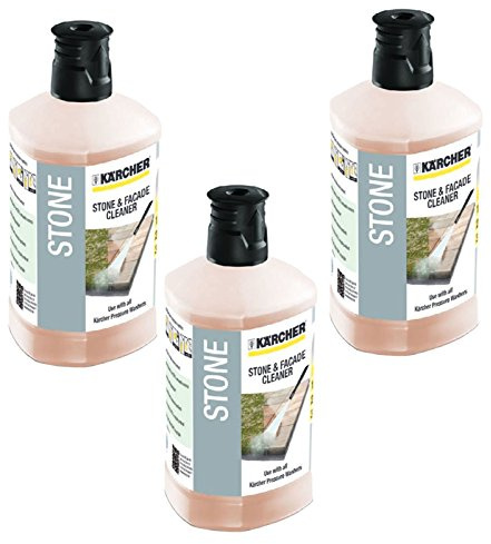 Karcher Lot de 3 flacons de détergent pour nettoyage de façade 3 en 1 pour nettoyeur haute pression K2 K4 K5 K7 1 l