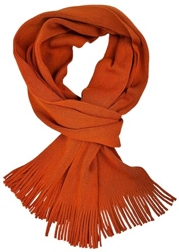 Rotfuchs Strickschal einfarbig modisch 100% Wolle feinstrick (Merino)