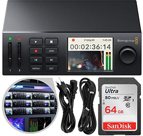 Blackmagic Design HyperDeck Studio Mini mit 64GB SD Karte und Zubehör Bundle