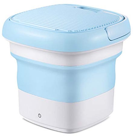 Washers Mini Lavatrice Pieghevole, spegnimento Automatico con Pulsante a sfioramento, Secchio di Lavaggio Elettrico Portatile da Viaggio Piccolo, Pulizia Rapida in 10 Minuti