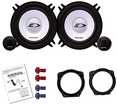 Alpine SXE-1350S Auto Lautsprecher Boxen 500 Watt 13 cm 2 Wege Kompo passend für BMW Mini Cooper (R53) 2002-2006 Türen Front